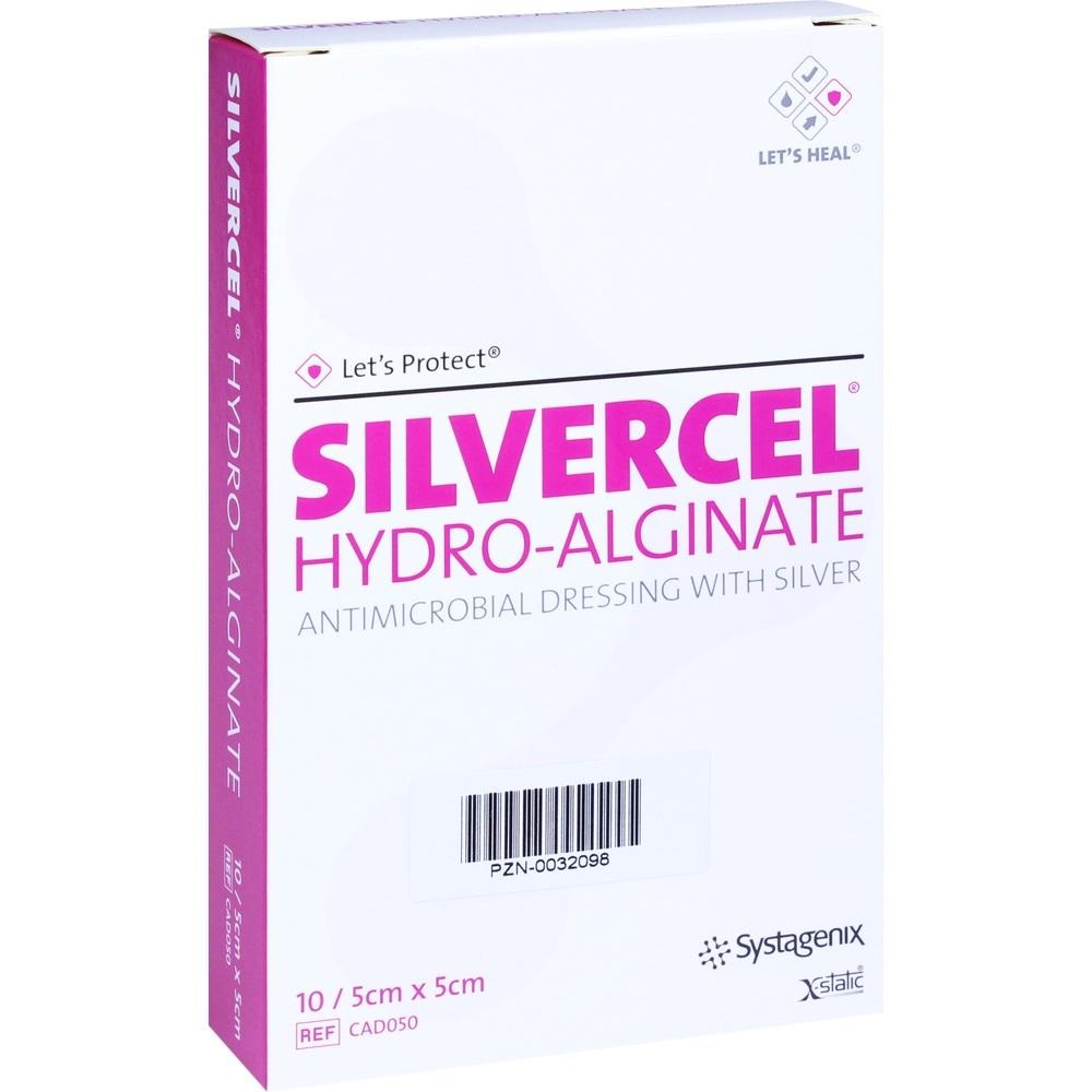 Silvercel Hydroalginat Verband 5x5 cm, 10 St.