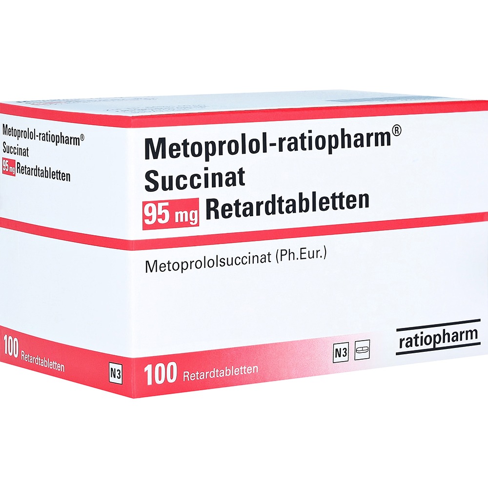 Metoprolol-ratiopharm Succinat 95 mg Ret, 100 St.