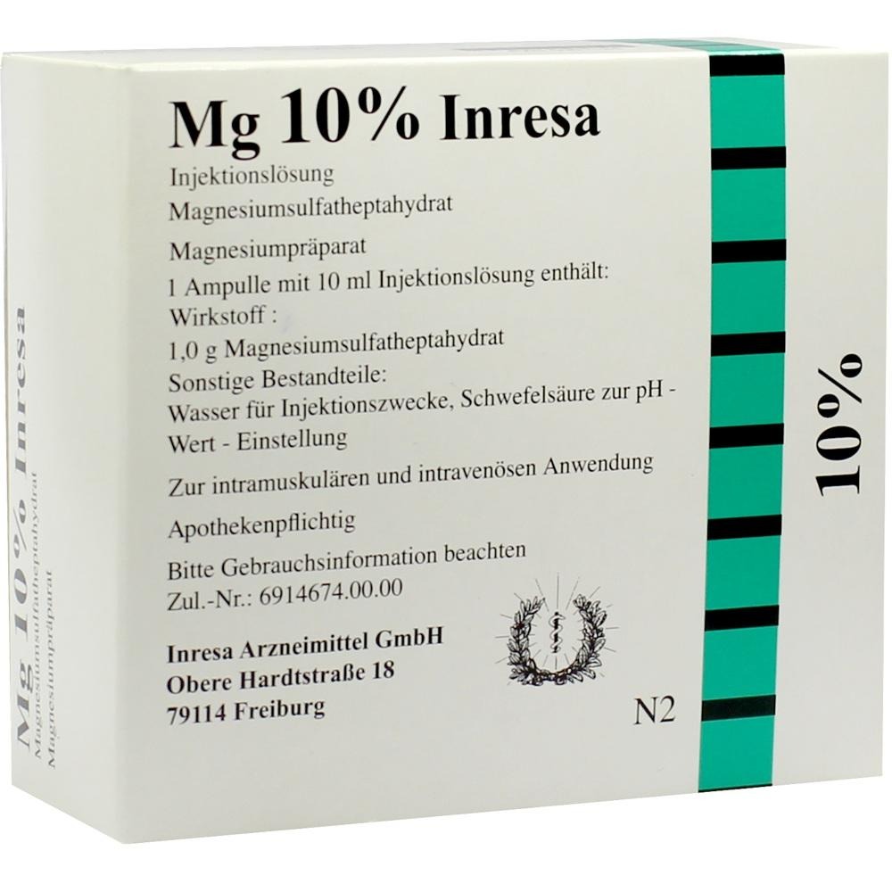MG 10% Inresa Injektionslösung, 10 x 10 ml