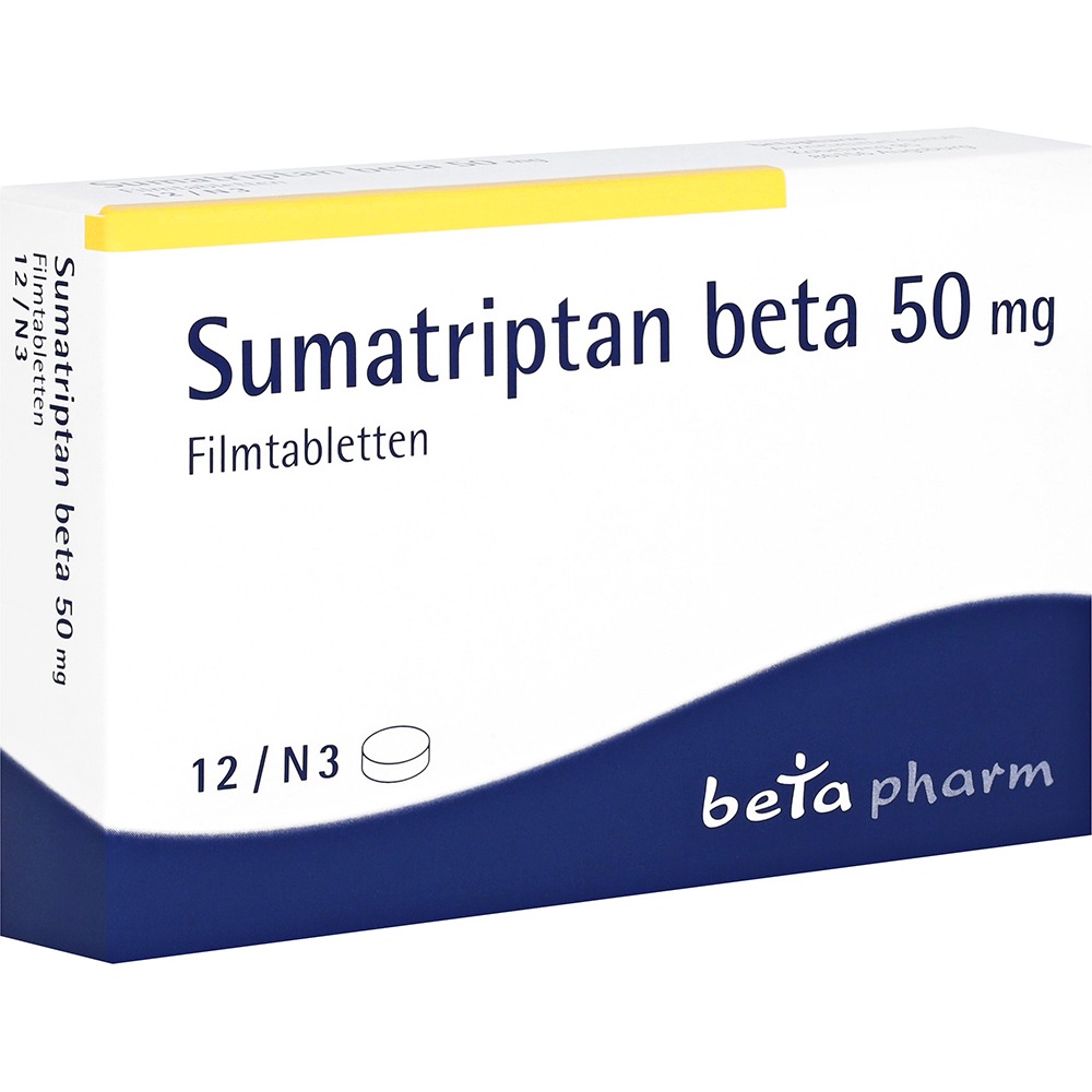 Sumatriptan beta 50 mg Filmtabletten, 12 St.
