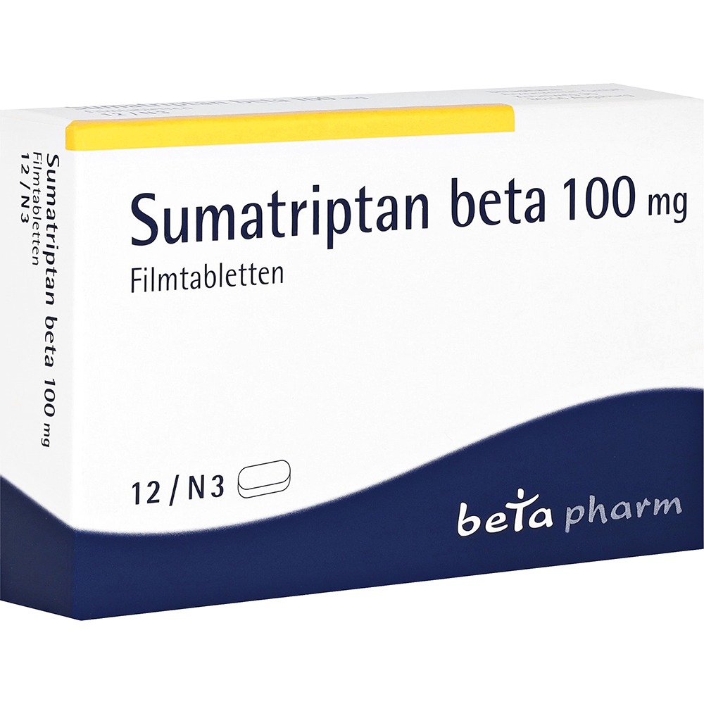 Sumatriptan beta 100 mg Filmtabletten, 3 St.