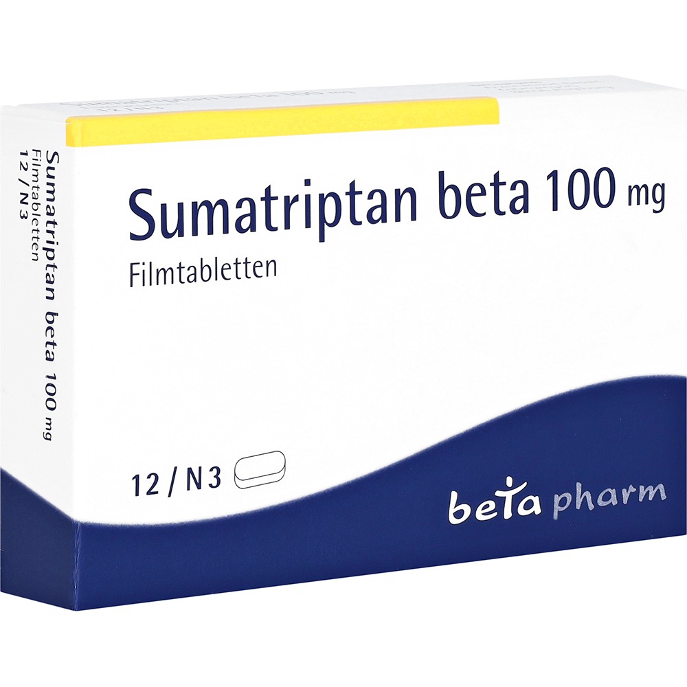Sumatriptan beta 100 mg Filmtabletten, 12 St.