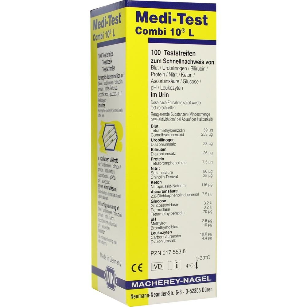Medi-test Combi 10 L Teststreifen, 100 St.