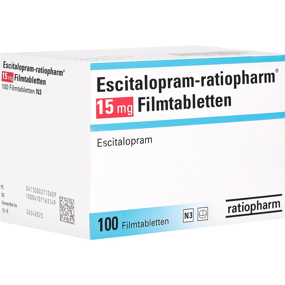 Escitalopram-ratiopharm 15 mg Filmtablet, 100 St.