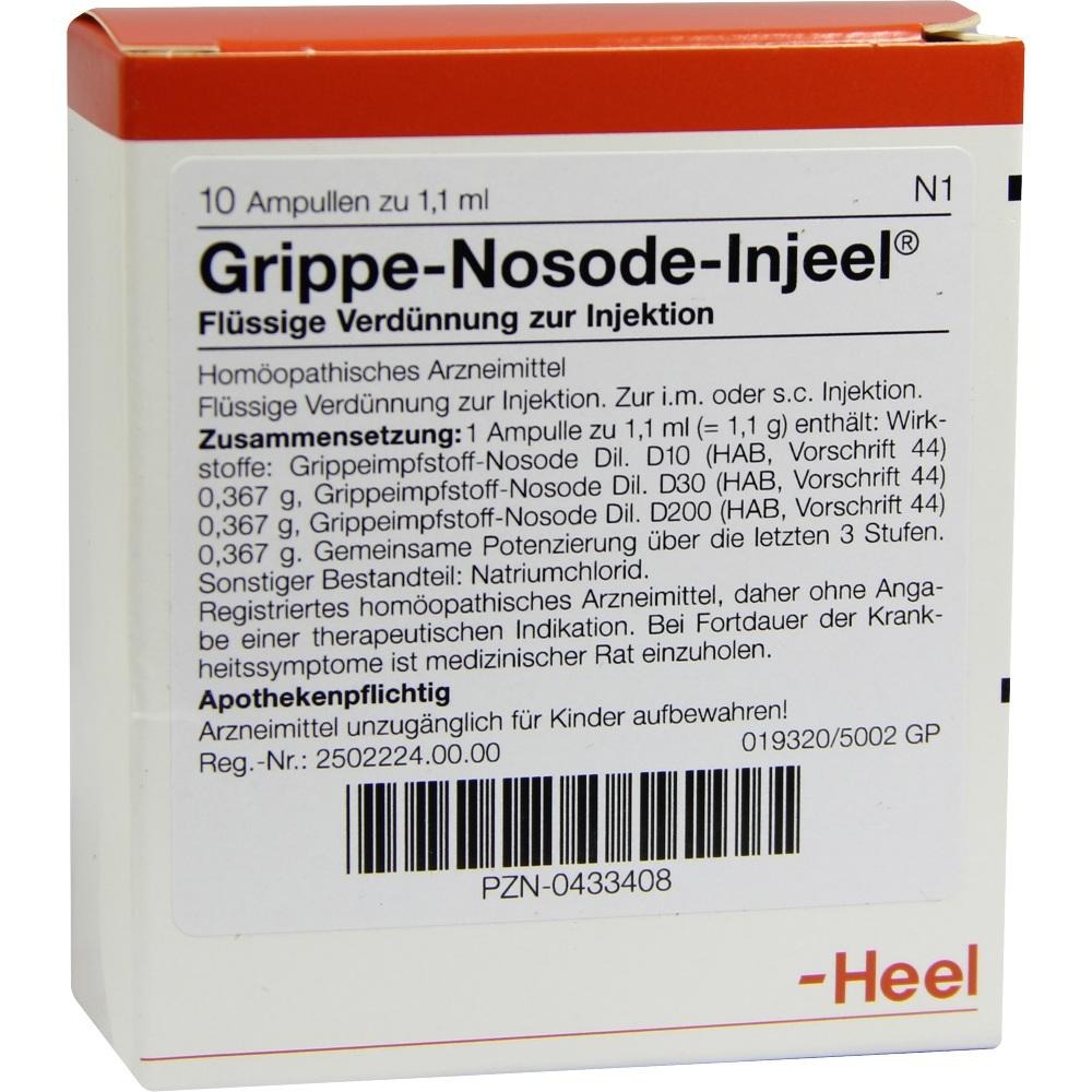Grippe Nosode Injeel Ampullen, 10 St.