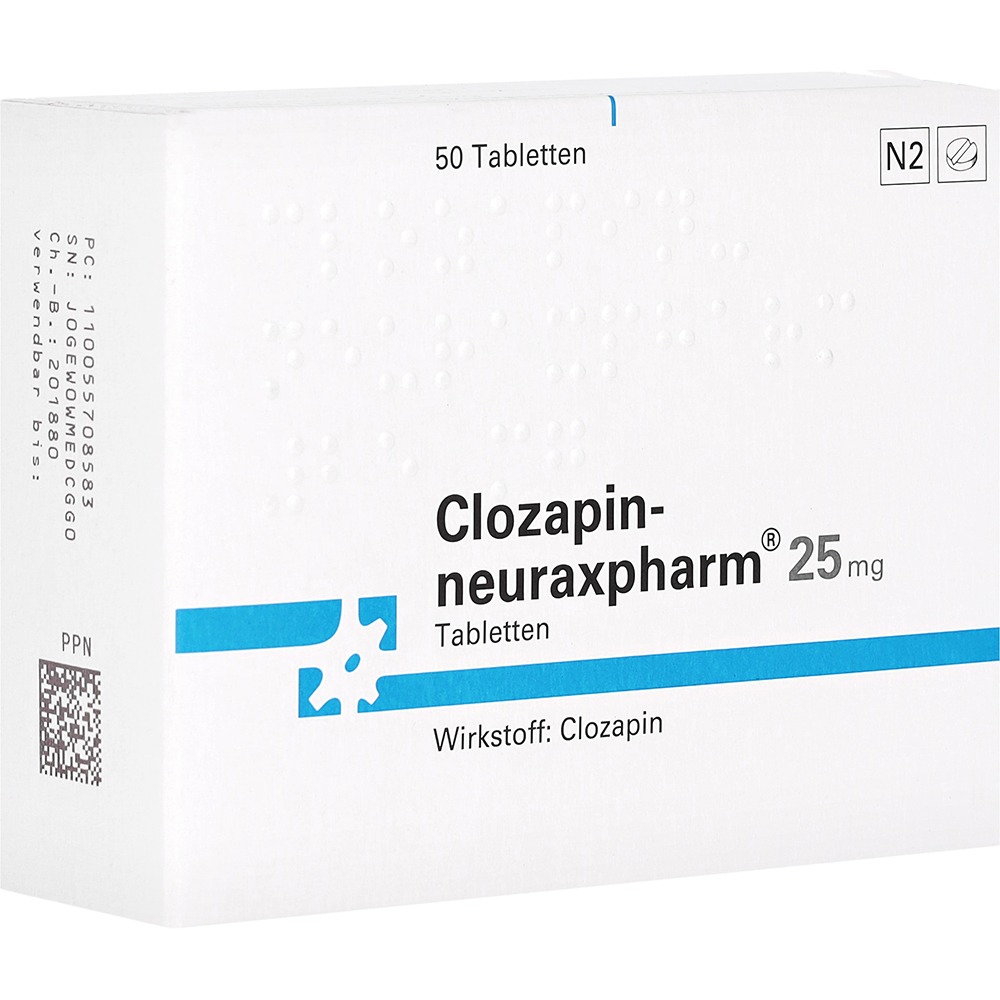 Clozapin-neuraxpharm 25 mg Tabletten, 50 St.