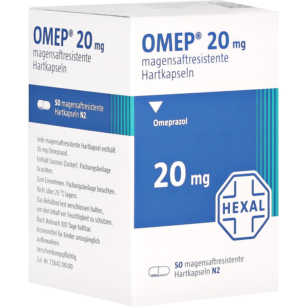OMEP 20 mg magensaftresistente Hartkapse, 50 St.