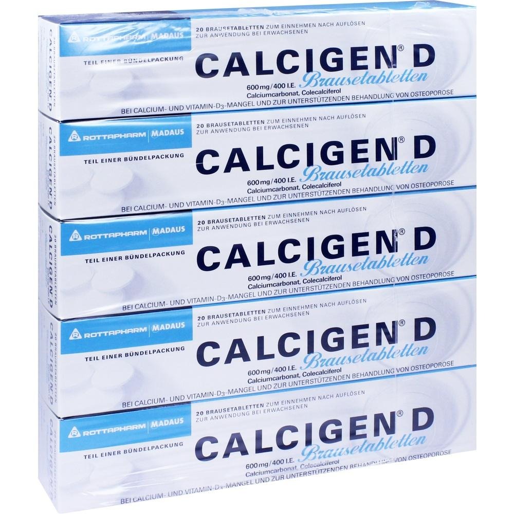 Calcigen D 600 mg/400 I.E. Brausetabletten, 100 St.