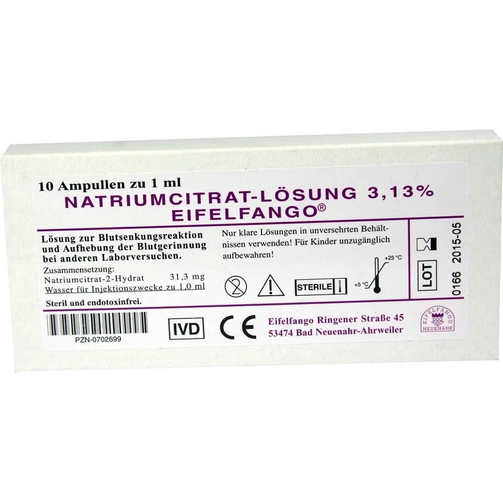 Natrium Citricum 3,13% Ampullen, 10 x 1 ml