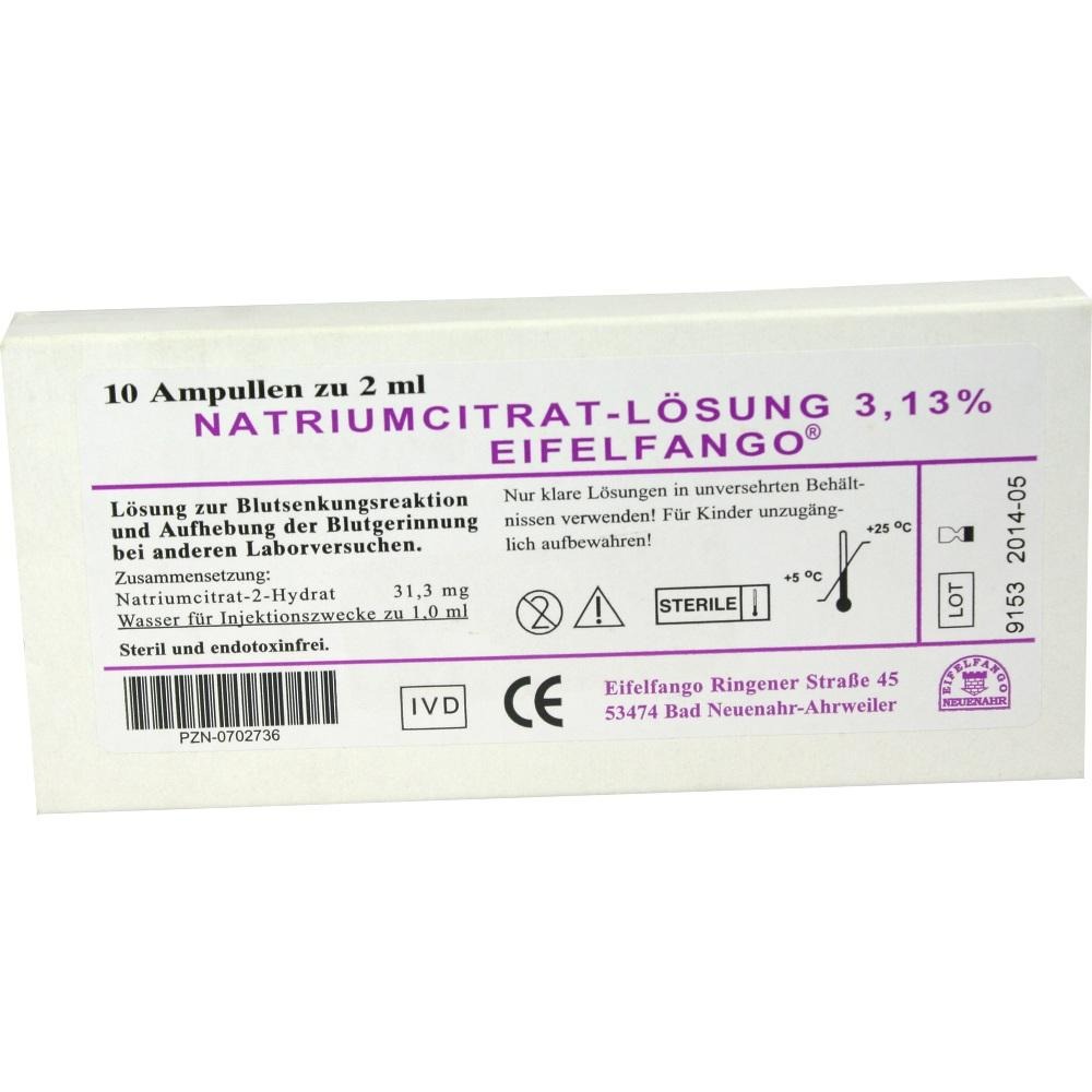 Natrium Citricum 3,13% Ampullen, 10 x 2 ml