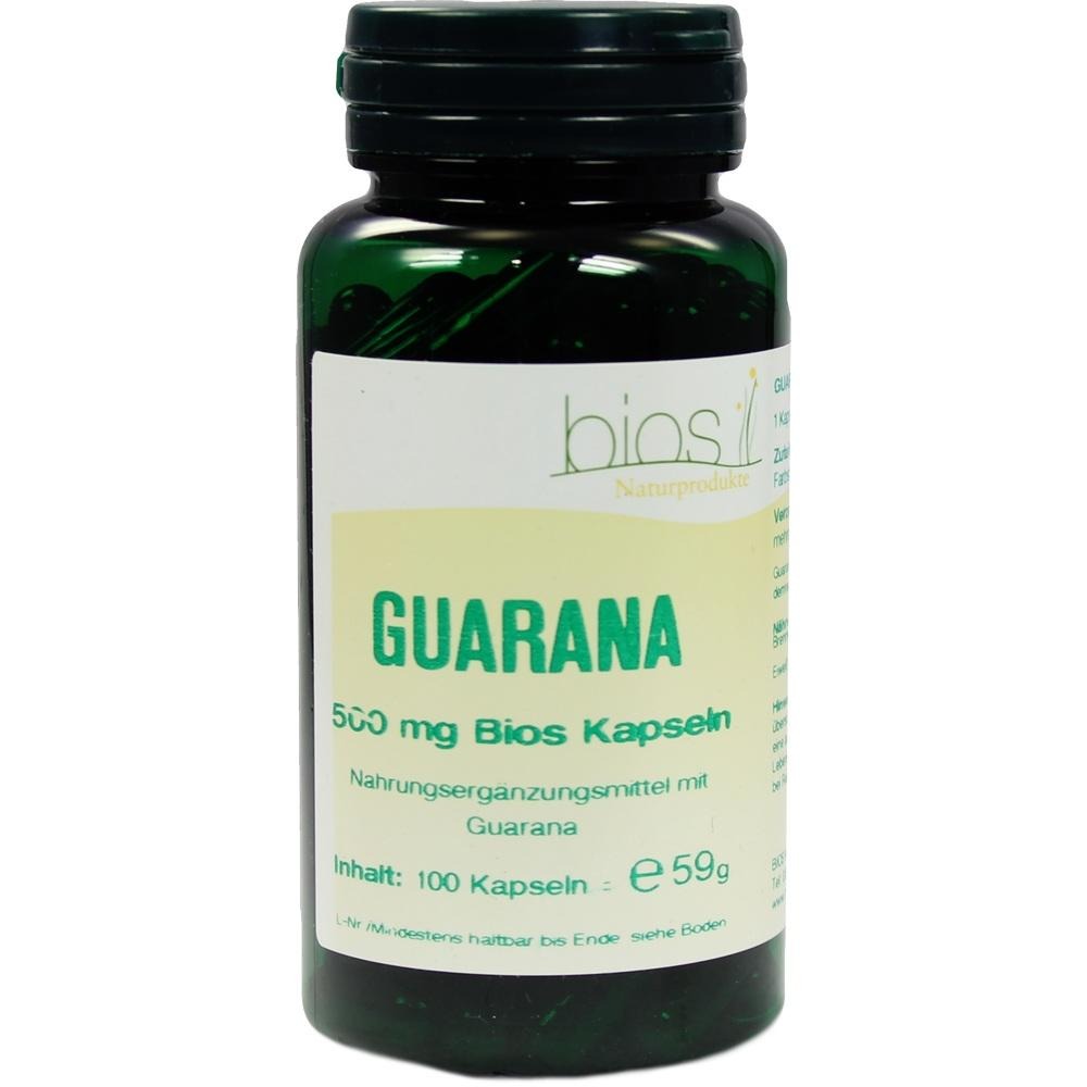 Guarana 500 mg Bios Kapseln, 100 St.
