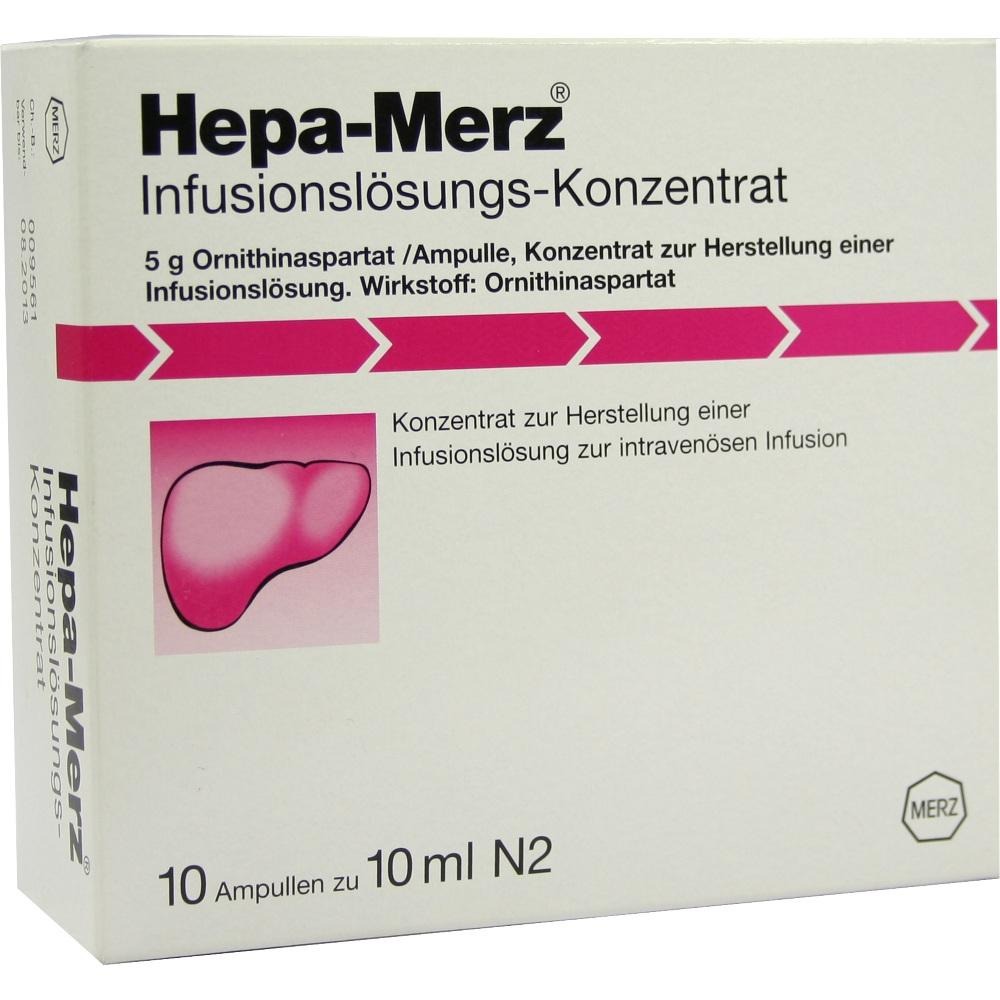 HEPA MERZ Infusionskonzentrat Ampullen, 10 x 10 ml