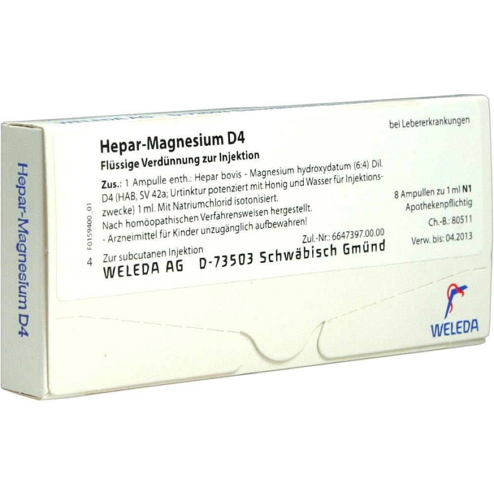 Hepar Magnesium D 4 Ampullen, 8 St.