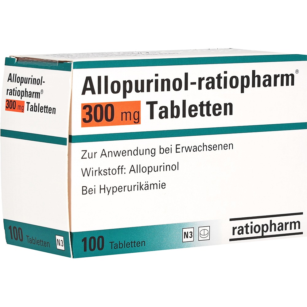 Allopurinol-ratiopharm 300 mg Tabletten, 100 St.