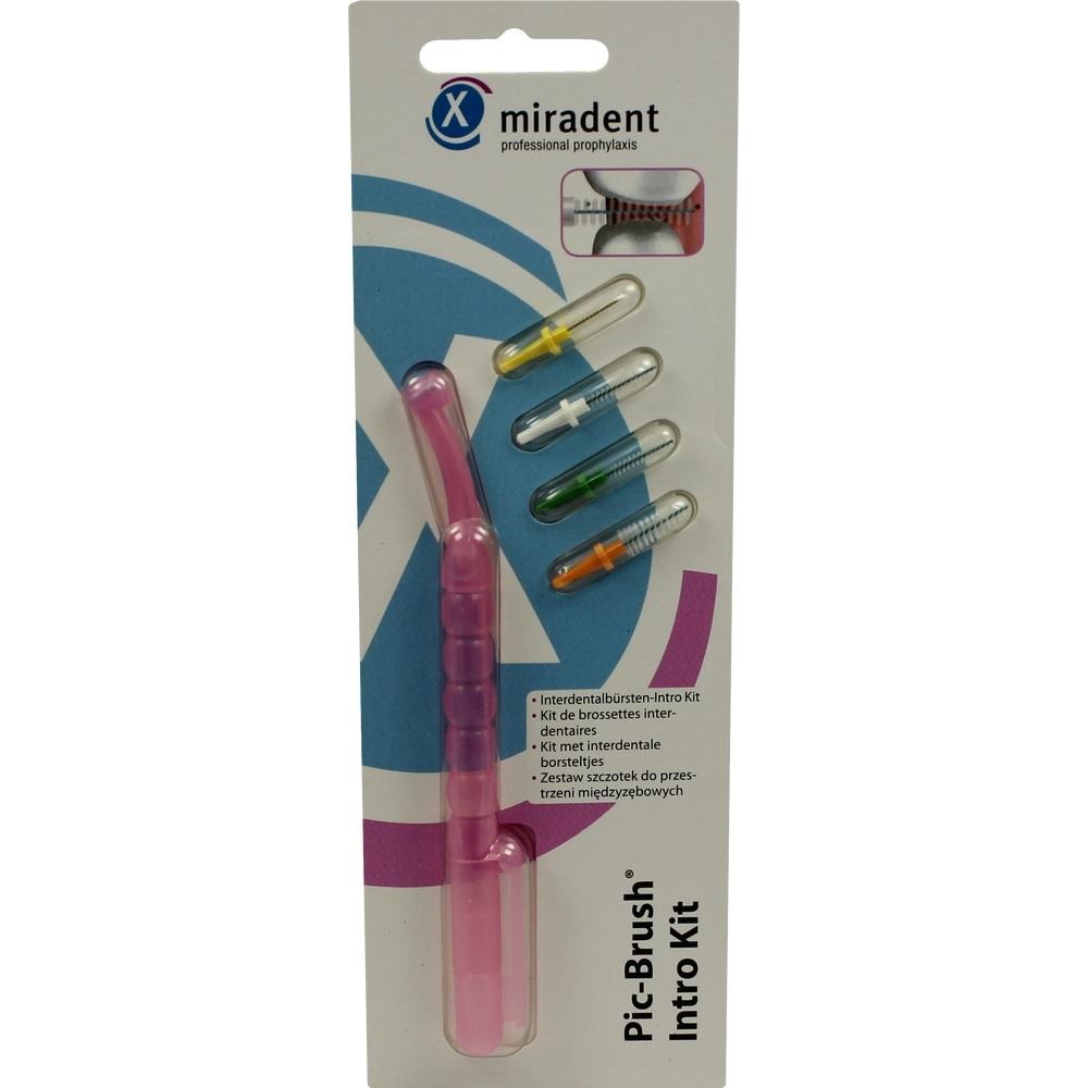 Miradent Interdentalbürsten Pic-Brush Intro Kit transparent pink, 1 St.