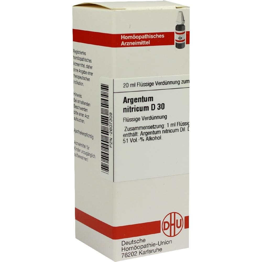 Argentum Nitricum D 30 Dilution, 20 ml