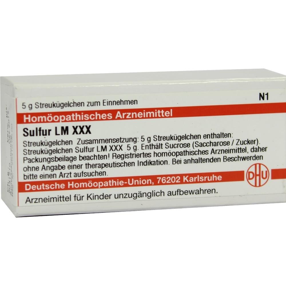 Sulfur LM XXX Globuli, 5 g