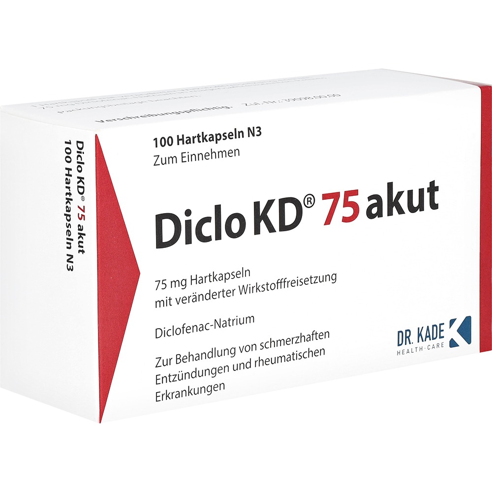 Diclo KD 75 akut Hartkaps.m.msr.überz.Pe, 100 St.
