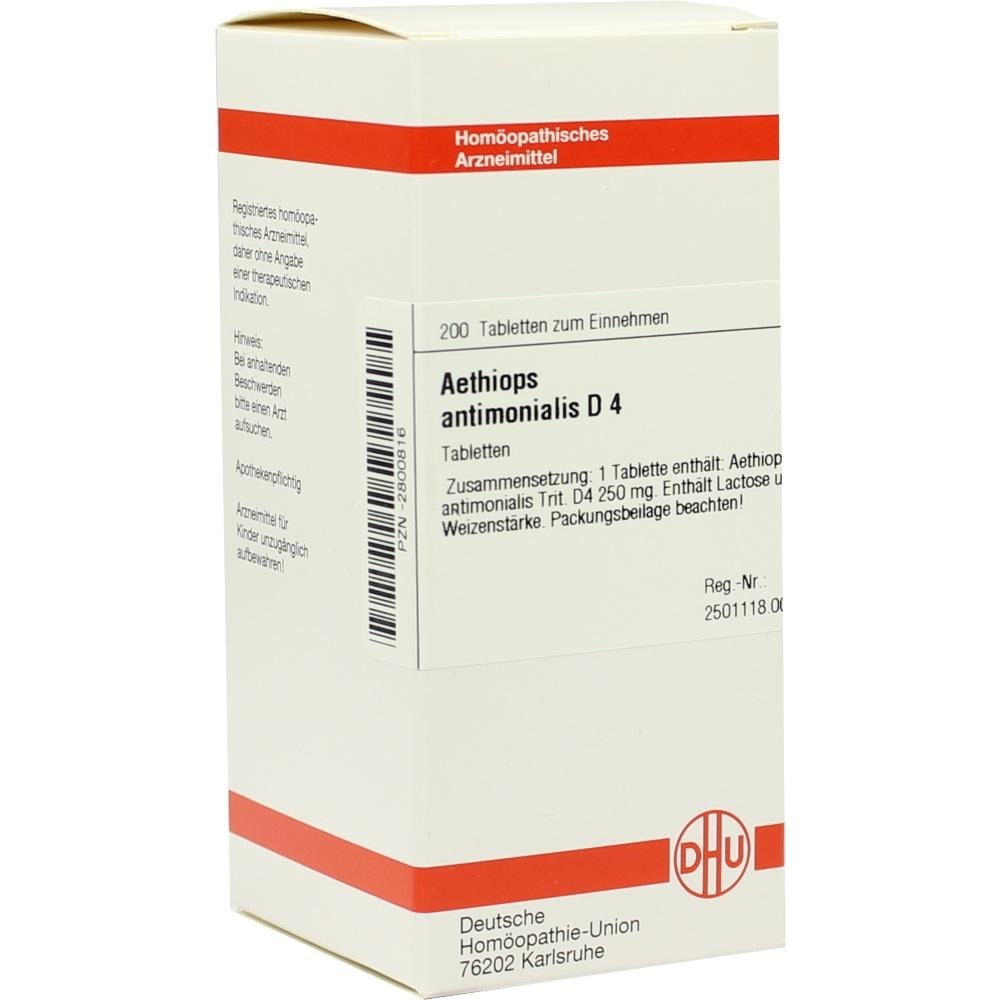 Aethiops Antimonialis D 4 Tabletten, 200 St.