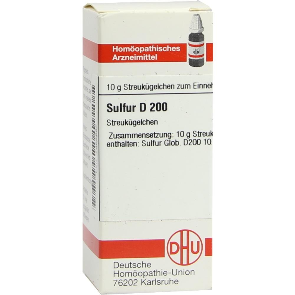 Sulfur D 200 Globuli, 10 g