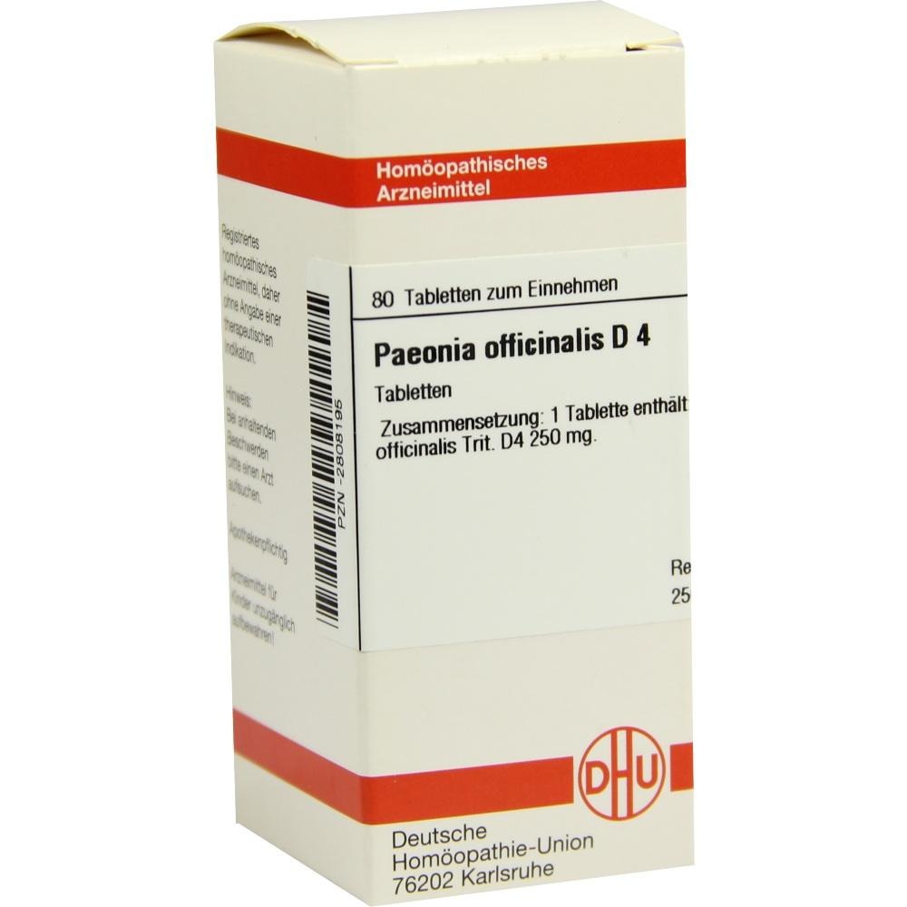 Paeonia Officinalis D 4 Tabletten, 80 St.