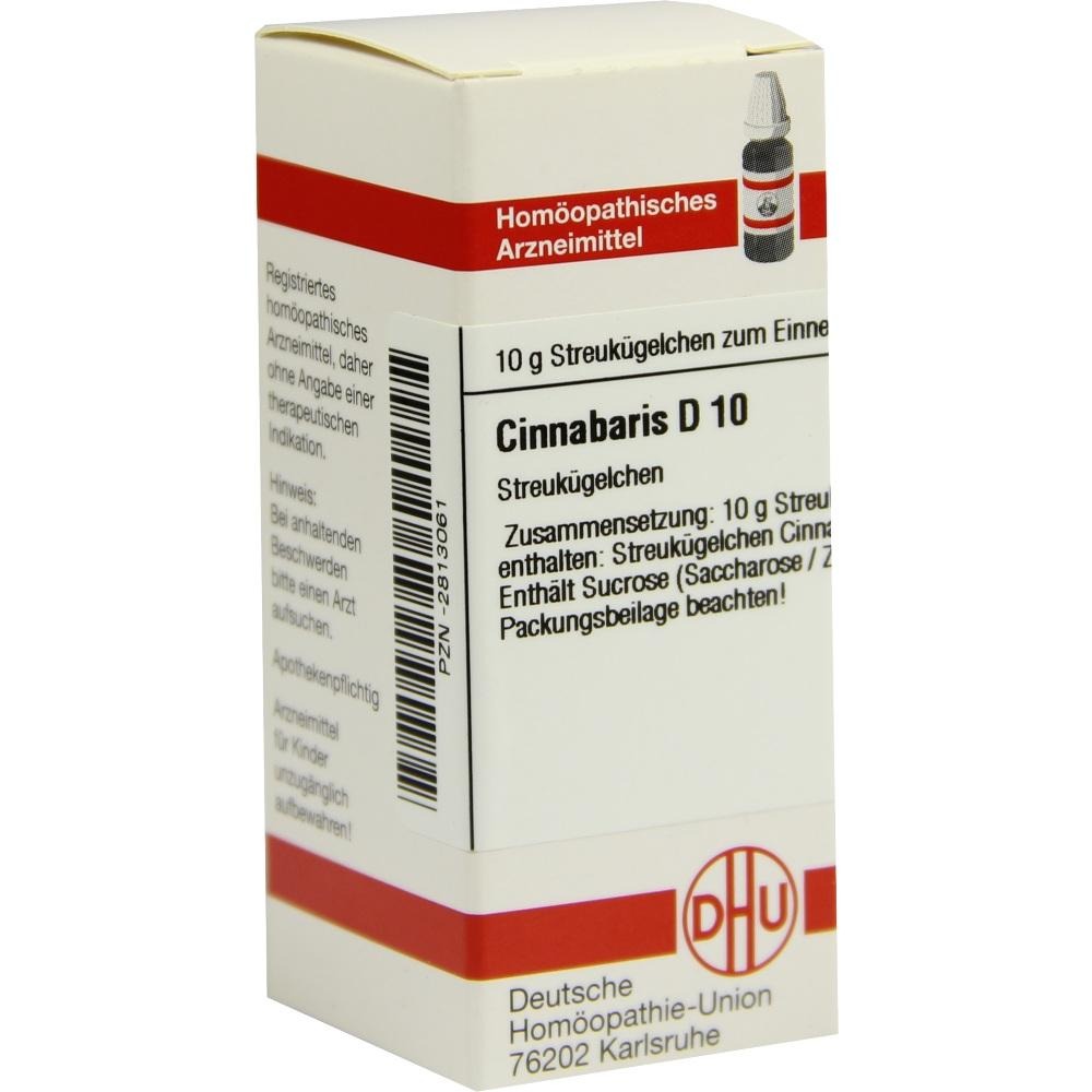 Cinnabaris D 10 Globuli, 10 g