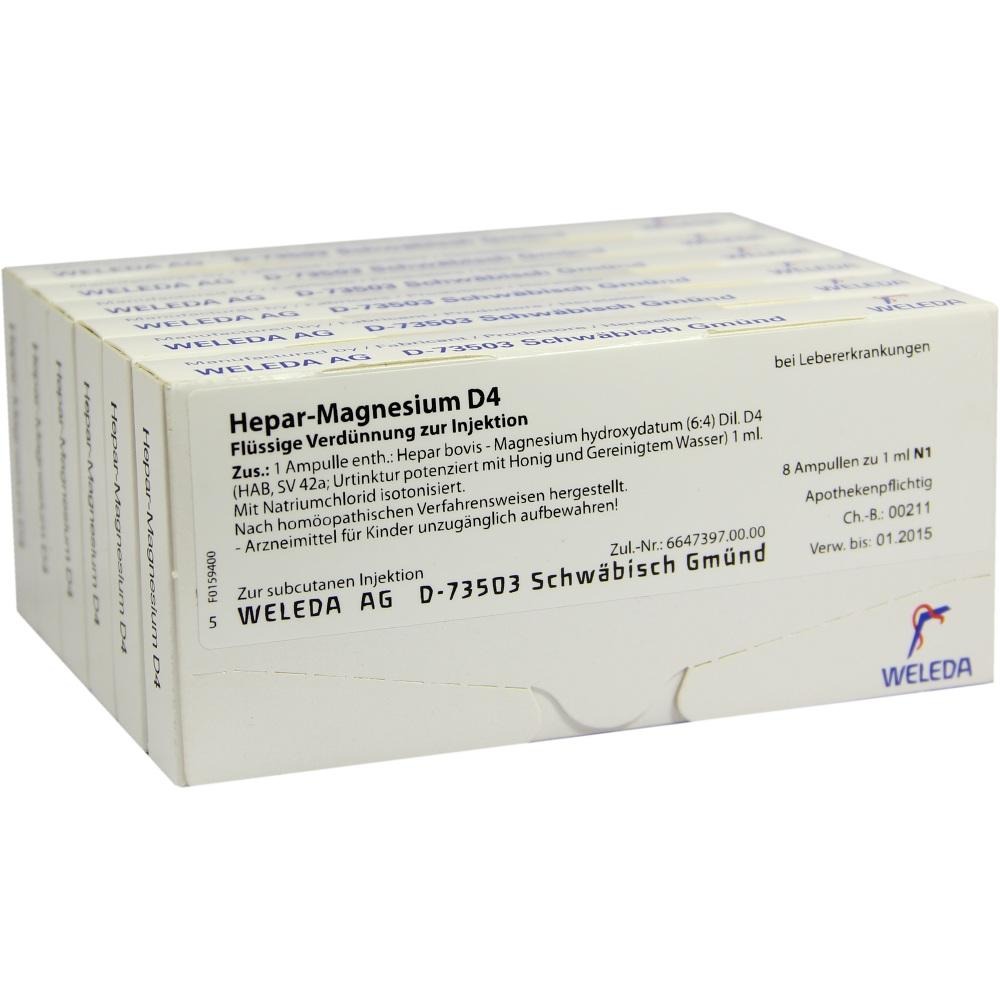 Hepar Magnesium D 4 Ampullen, 48 x 1 ml