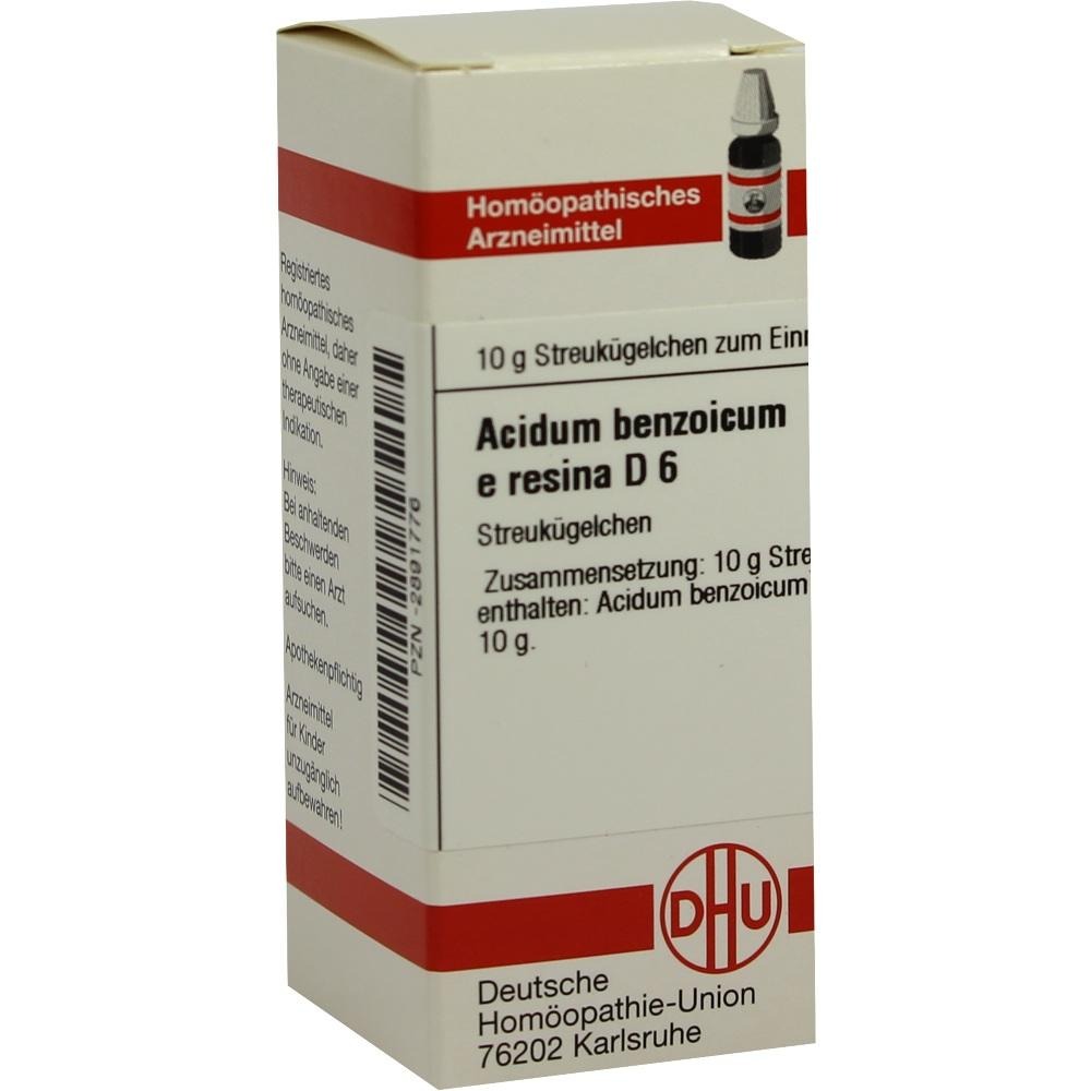 Acidum Benzoicum E Resina D 6 Globuli, 10 g