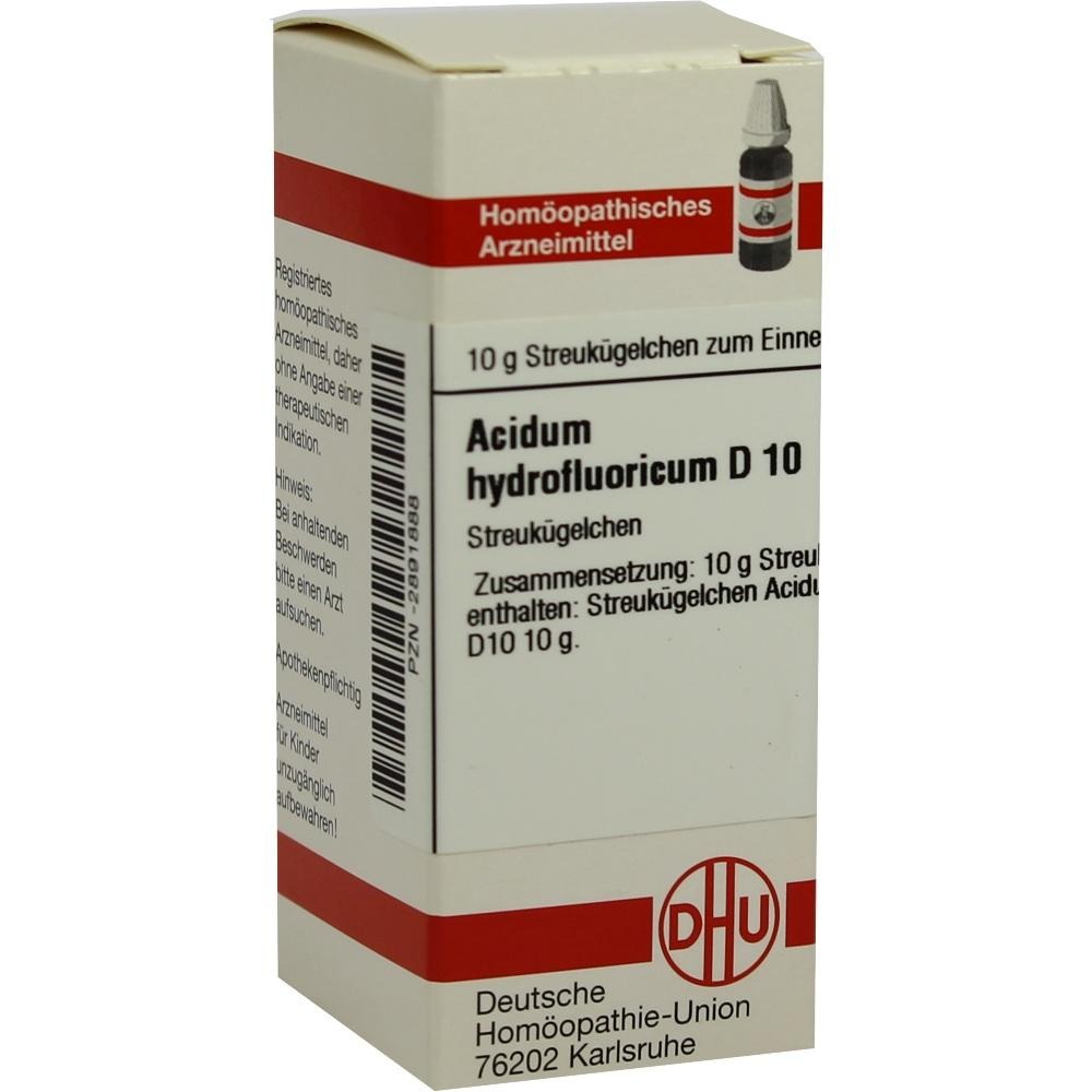 Acidum Hydrofluoricum D 10 Globuli, 10 g