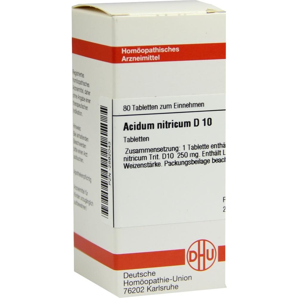 Acidum Nitricum D 10 Tabletten, 80 St.