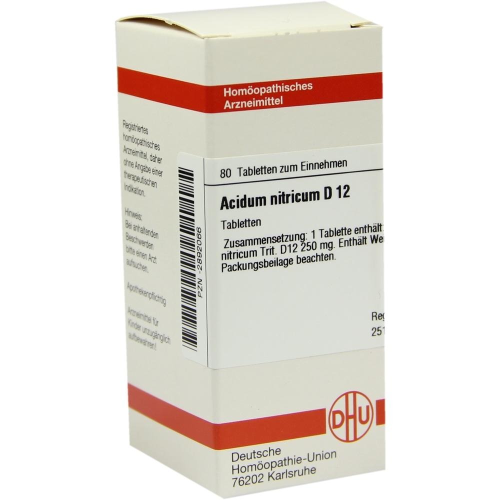 Acidum Nitricum D 12 Tabletten, 80 St.