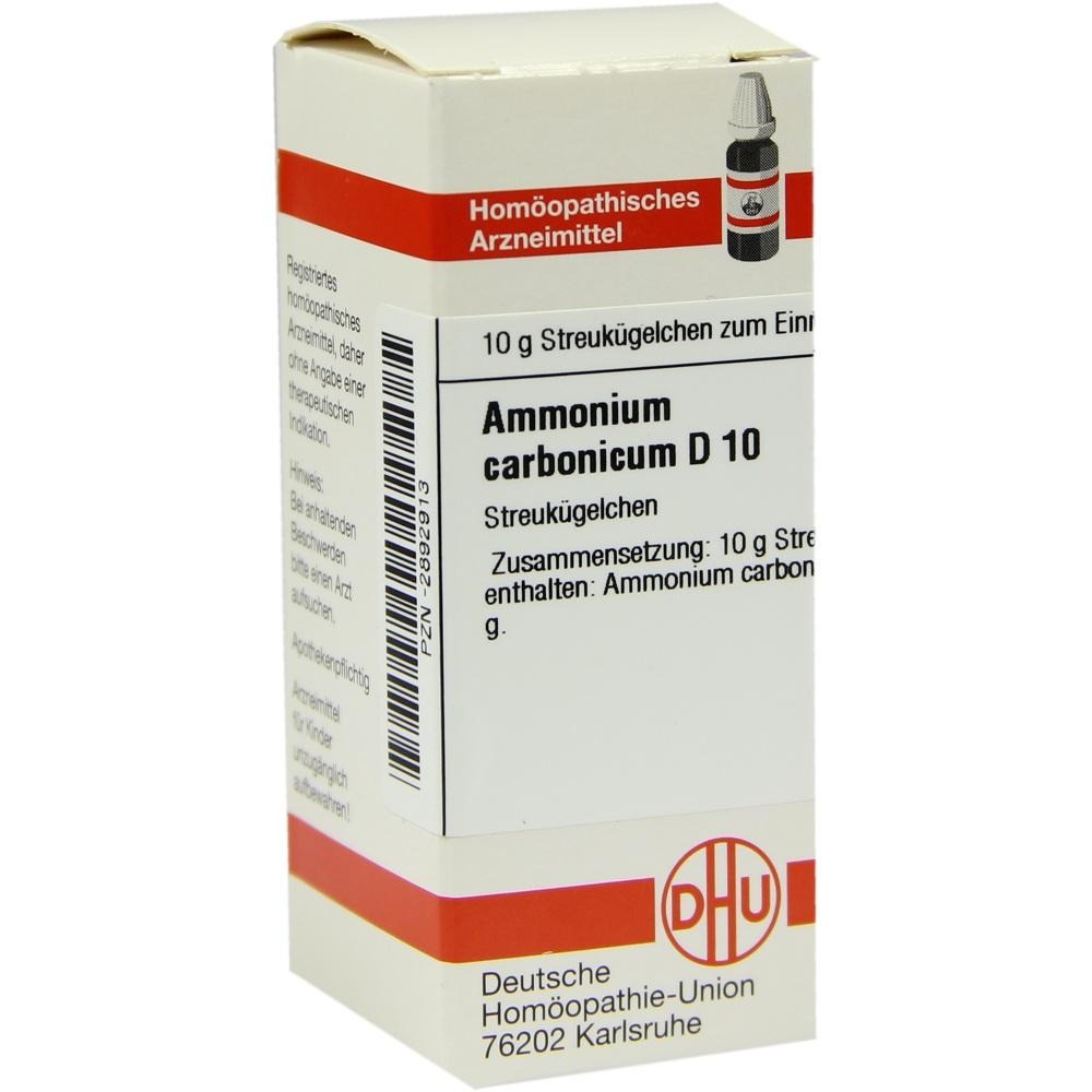 Ammonium Carbonicum D 10 Globuli, 10 g