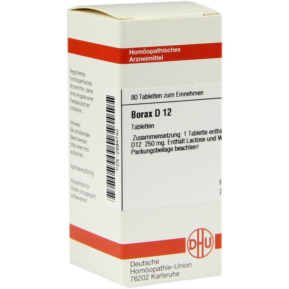 Borax D 12 Tabletten, 80 St.