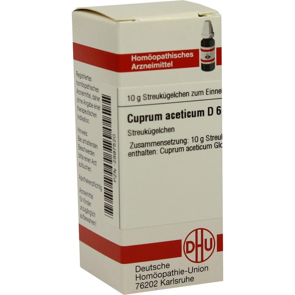 Cuprum Aceticum D 6 Globuli, 10 g