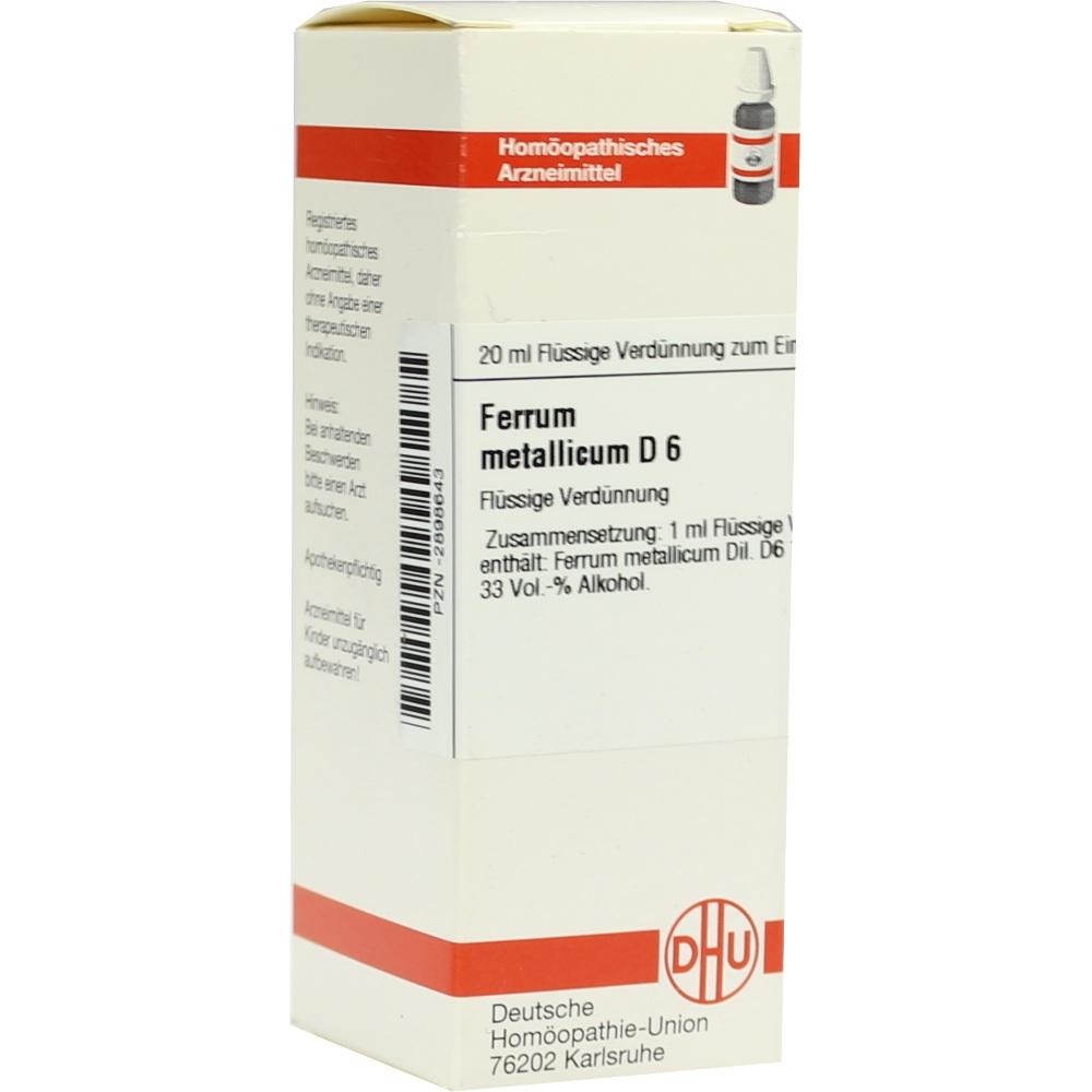 Ferrum Metallicum D 6 Dilution, 20 ml