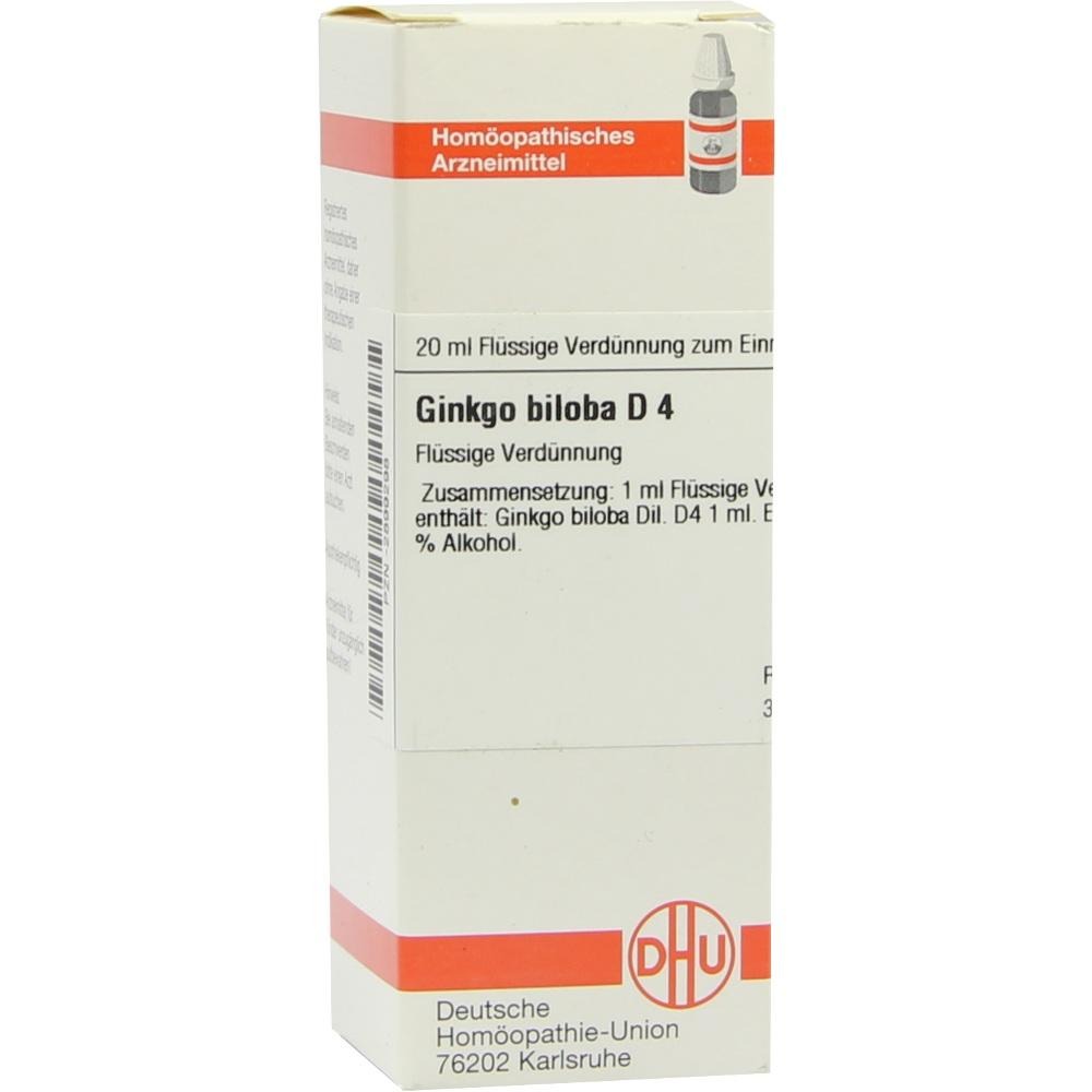 Ginkgo Biloba D 4 Dilution, 20 ml