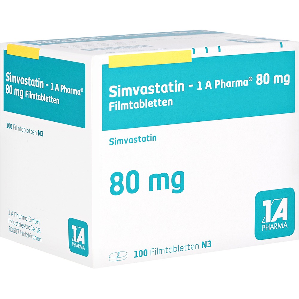 Simvastatin-1a Pharma 80 mg Filmtablette, 100 St.