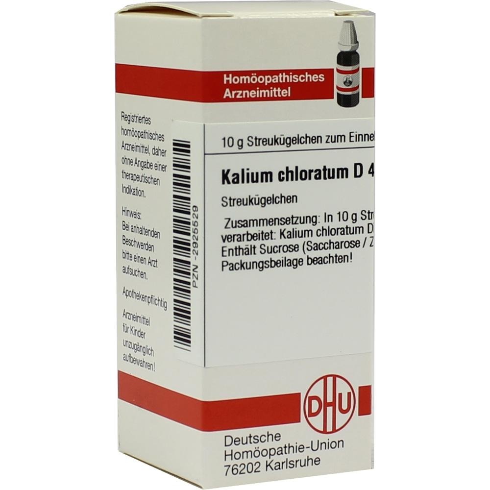 Kalium Chloratum D 4 Globuli, 10 g