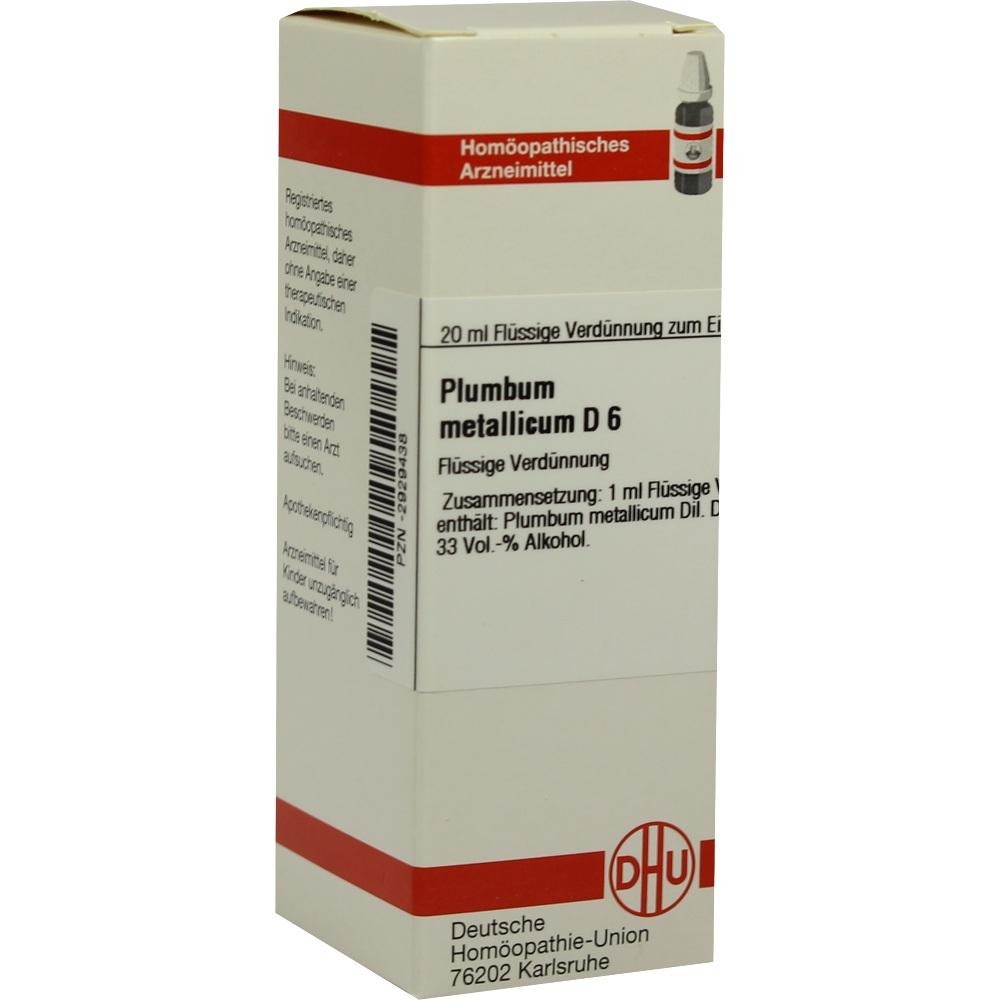 Plumbum Metallicum D 6 Dilution, 20 ml