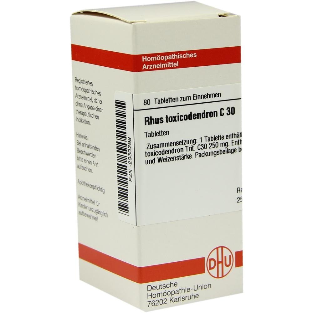 RHUS Toxicodendron C 30 Tabletten, 80 St.