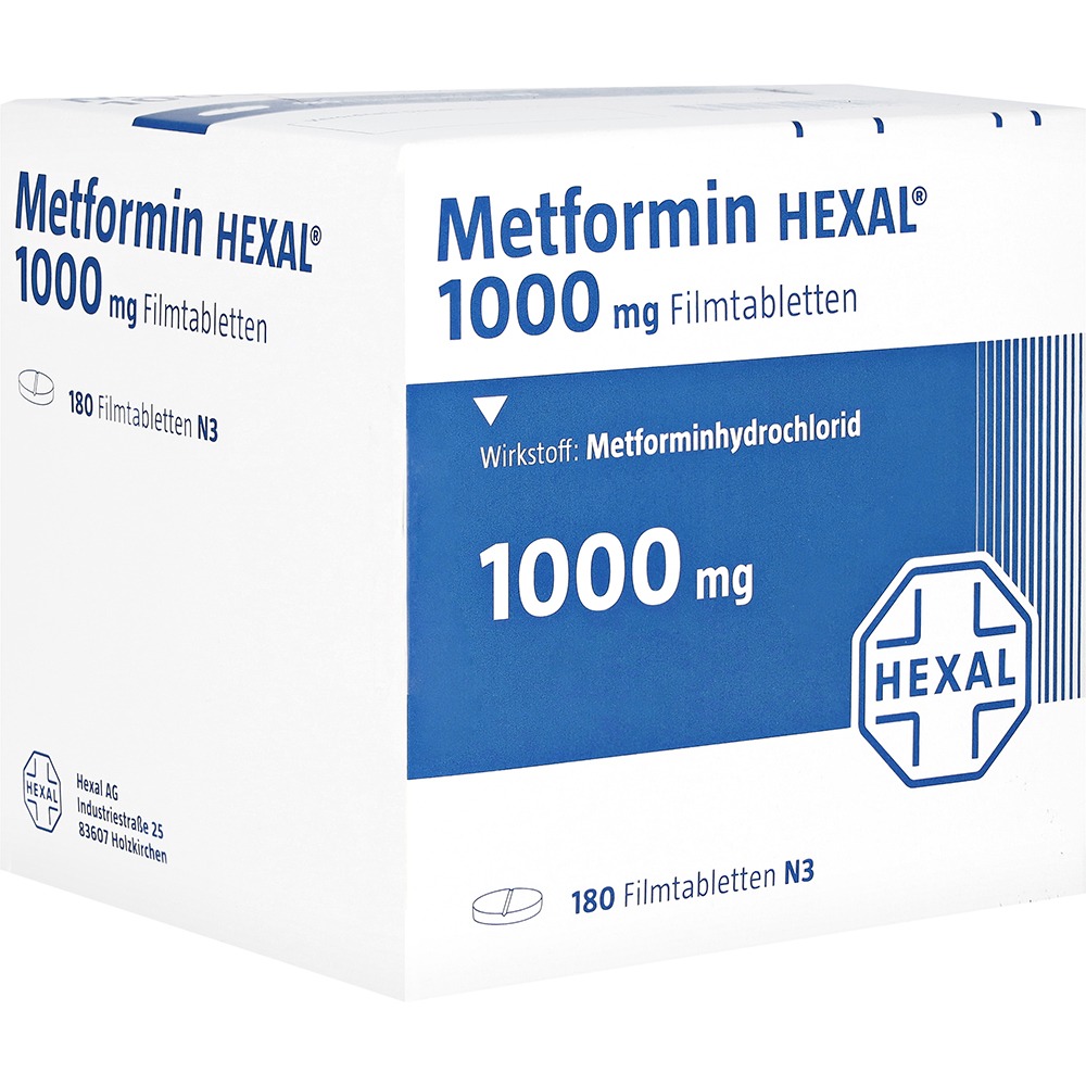 Metformin Hexal 1000 mg Filmtabletten, 180 St.