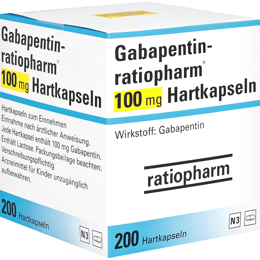 Gabapentin-ratiopharm 100 mg Hartkapseln, 200 St.