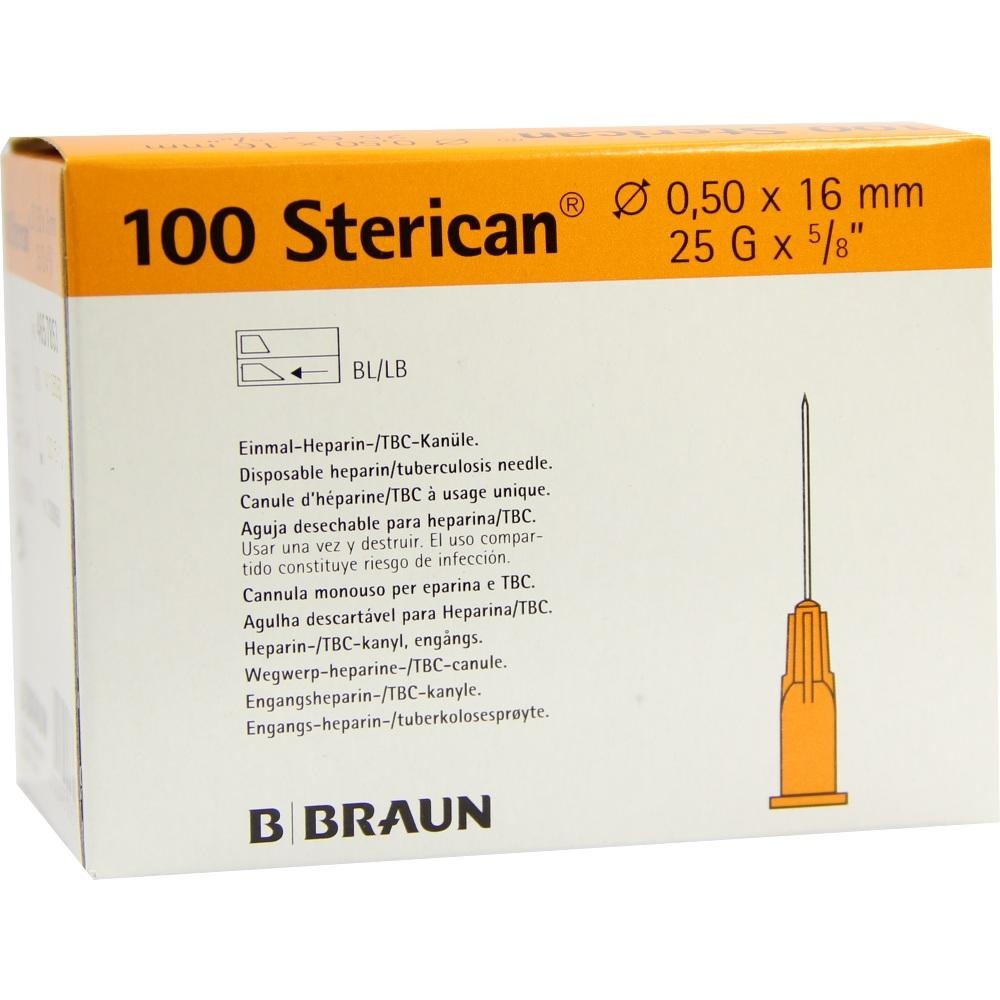 Sterican Ins.einm.kan.0,5x16 mm, 100 St.