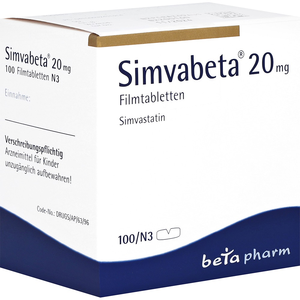 Simvabeta 20 mg Filmtabletten, 100 St.