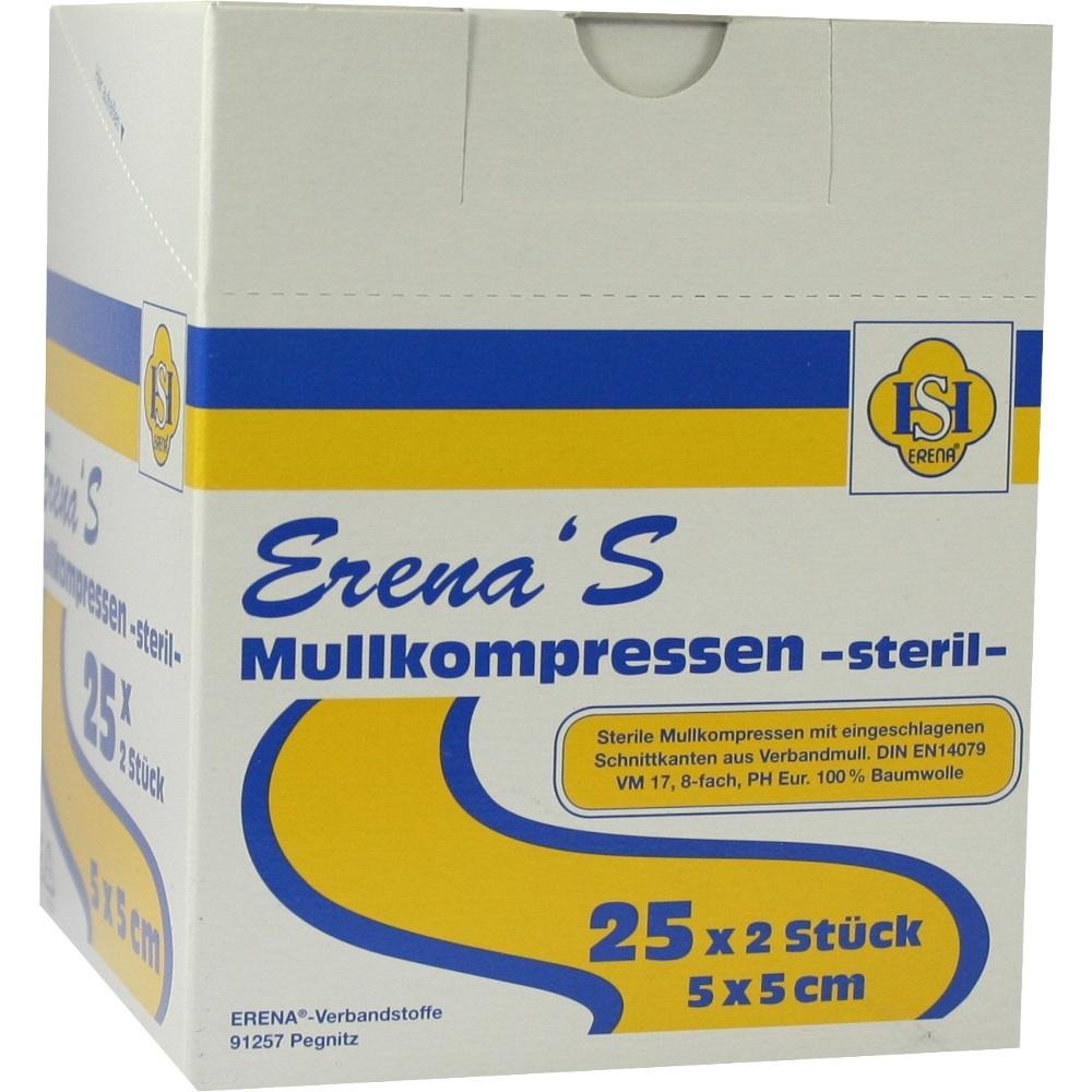 Erena Steril Mullkompr.5x5 cm 8fach, 25 x 2 St.