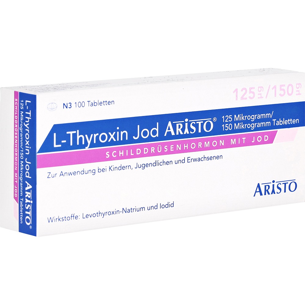 L-thyroxin Jod Aristo 125 µg/150 µg Tabl, 100 St.
