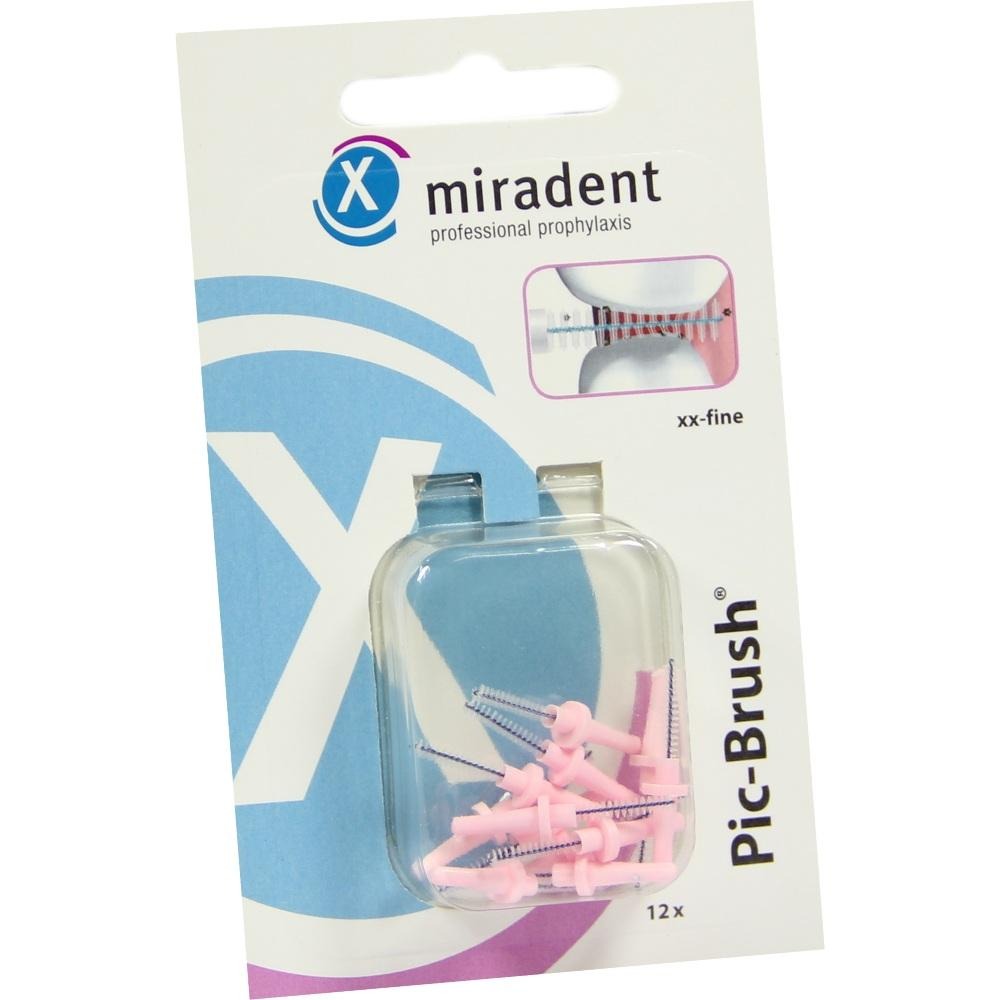 Miradent Interdentalbürsten Pic-Brush Ersatzbürsten xx-fine rosa, 12 St.