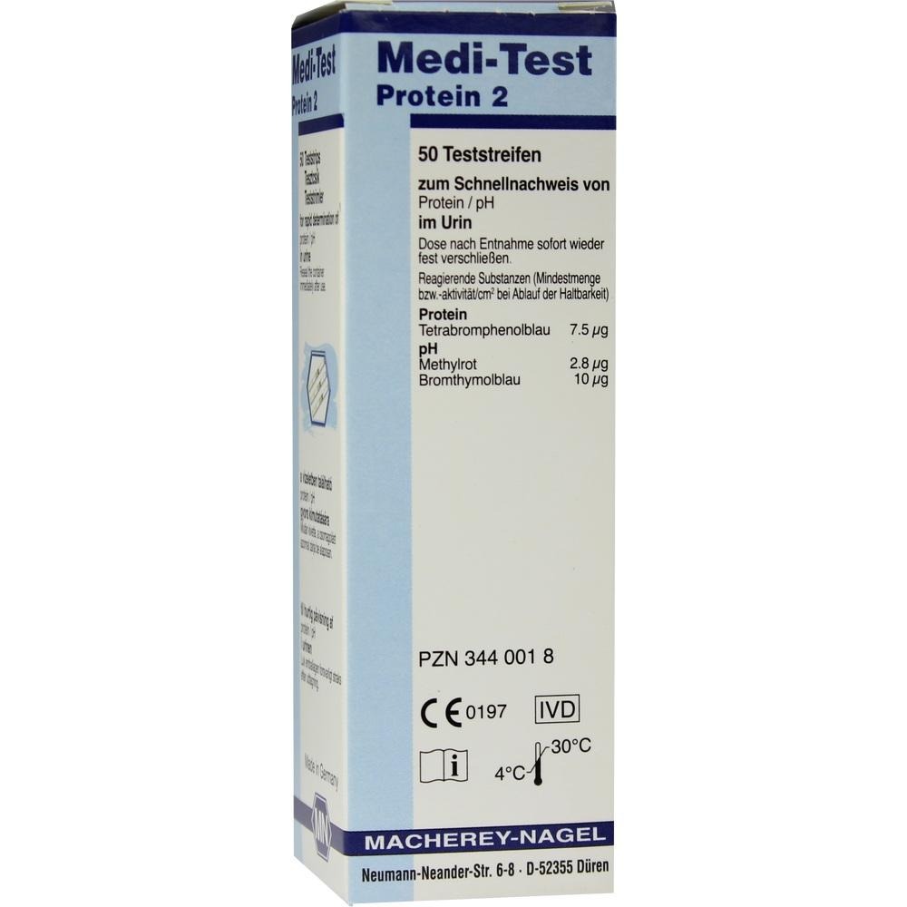 Medi-test Protein 2 Teststreifen, 50 St.