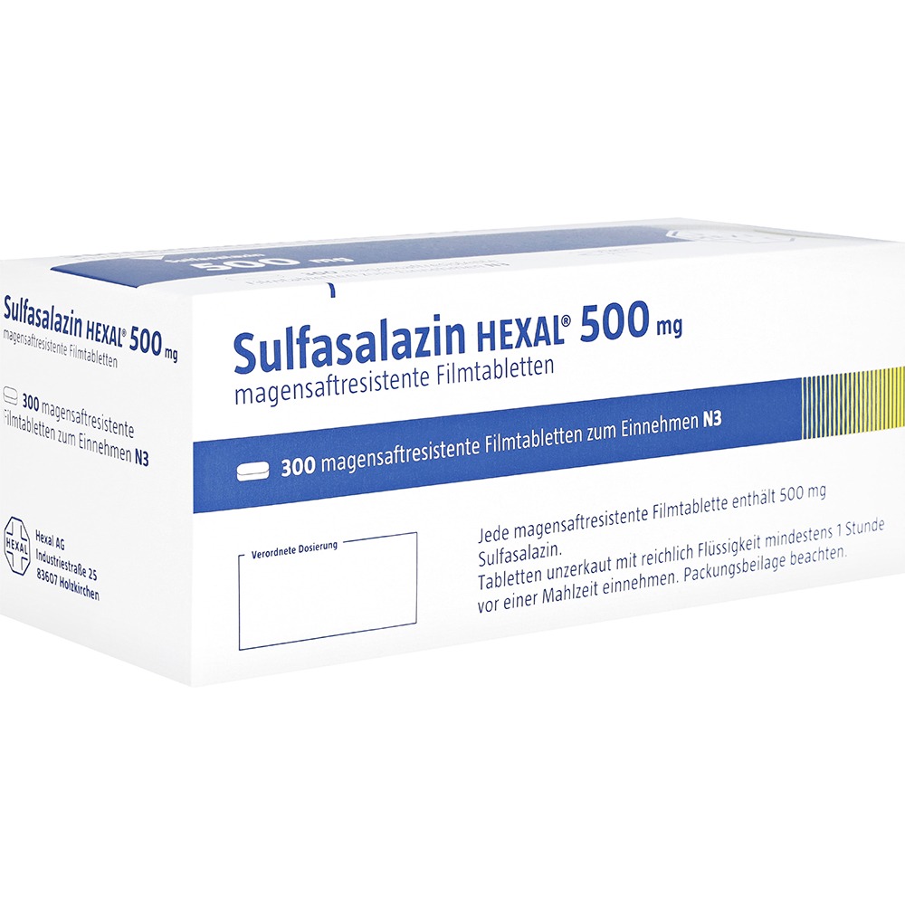 Sulfasalazin Hexal 500 mg magensaftr.Fil, 300 St.