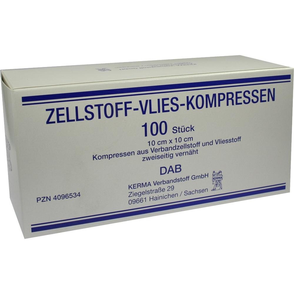 Zellstoff Vlies Kompressen unsteril 10x1, 100 St.